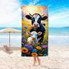 European And American Beach Towels Ins Wind Cows Animals Digital Printing Bath Towels Microfiber Beach Towels Quick Drying Water Absorption