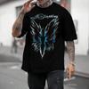 Men's T-Shirt With Wing Pattern Printed T-Shirt Casual Short Sleeved T-Shirts Oversized Men Clothing Tops Outdoor Street Clothes