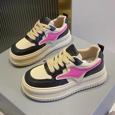 Белые туфли на платформе, детская осенняя новинка, модные универсальные кожаные повседневные туфли для сноубординга