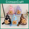 Plush Capybara Printed Shoulder Crossbody Chest Bag Children Leisure Outdoor