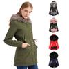 European Code Parka Cotton-padded Coat Medium and Long Hooded Winter Warm Fleece Coat Plus Cotton-padded Clothes