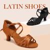 Latin Dance Shoes Women's Satin Standard Salsa Dancing Shoes