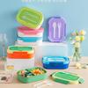 Microwave-Safe Leakproof Kids Lunch Box With 4 Compartment Design BPA-Free PP Plastic School Daily Use
