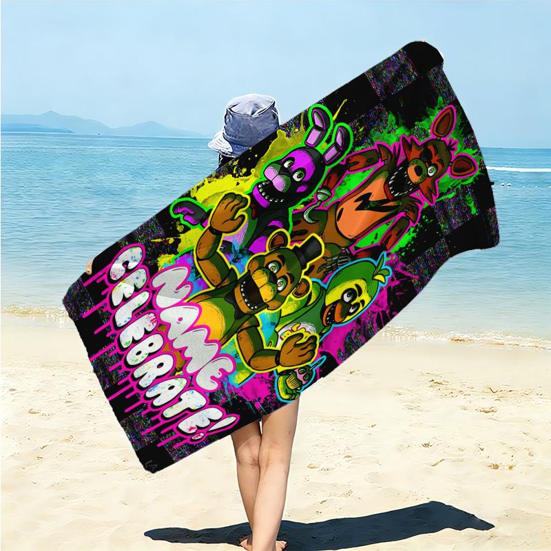 Personalized Horror Movie Mashup Beach Towel Microfiber Beach Towel Thin Absorbent for Beach Swimming Yoga Bath Sports. 09107