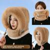 Windproof Hat for Women, Autumn and Winter Cycling, Keeping Warm and Ear Protecting. Outdoor One-piece Hood, Plush Scarf Mask