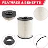 5.9 Cumm Fuel Filter (2Pcs) Fits For 2000-2009 Dodge Ram 2500 3500 5.9L Cumm Turbo Diesel Replaces# 68001914AA, 68001914AB, 5015581AA, 5015581AB,