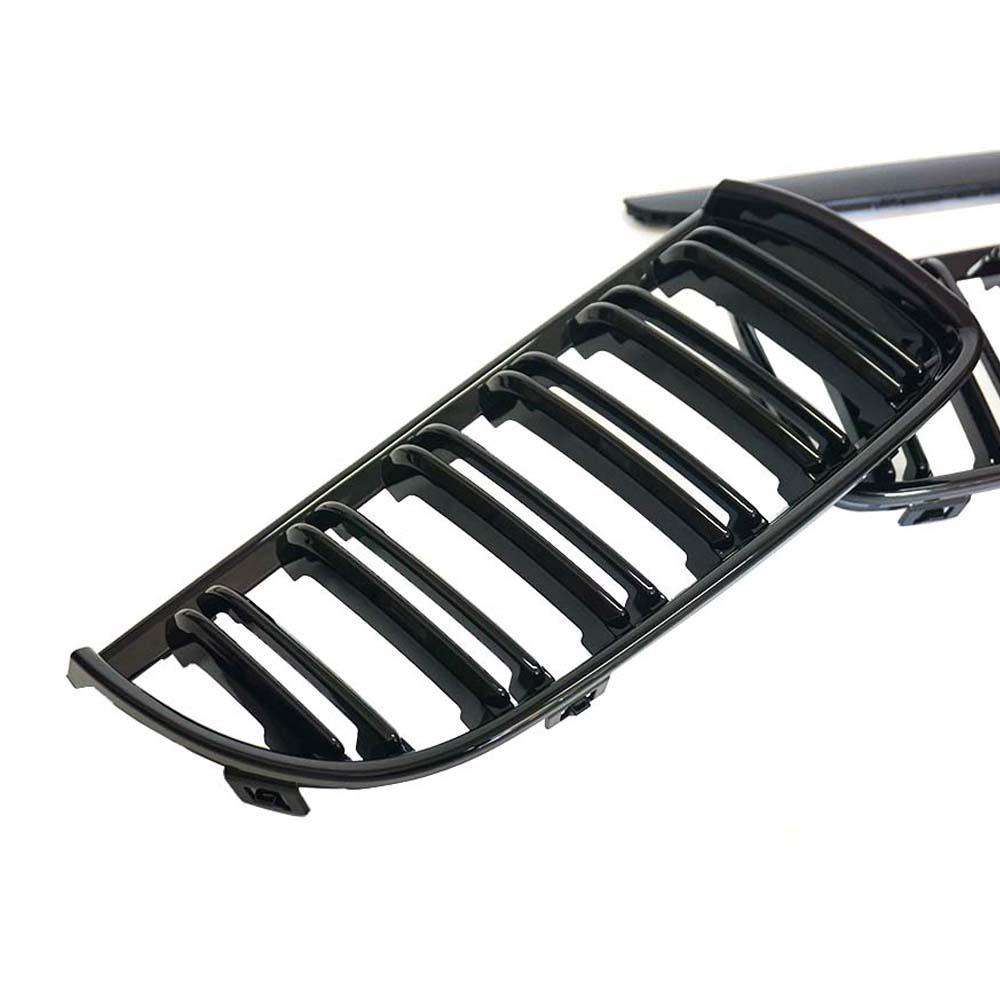 Передняя решетка для почек, глянцевый черный цвет M, двойная линия для BMW 3 серии E90 E91 2005-2008 325xi 320i 325i 325i 328i 330i 335i