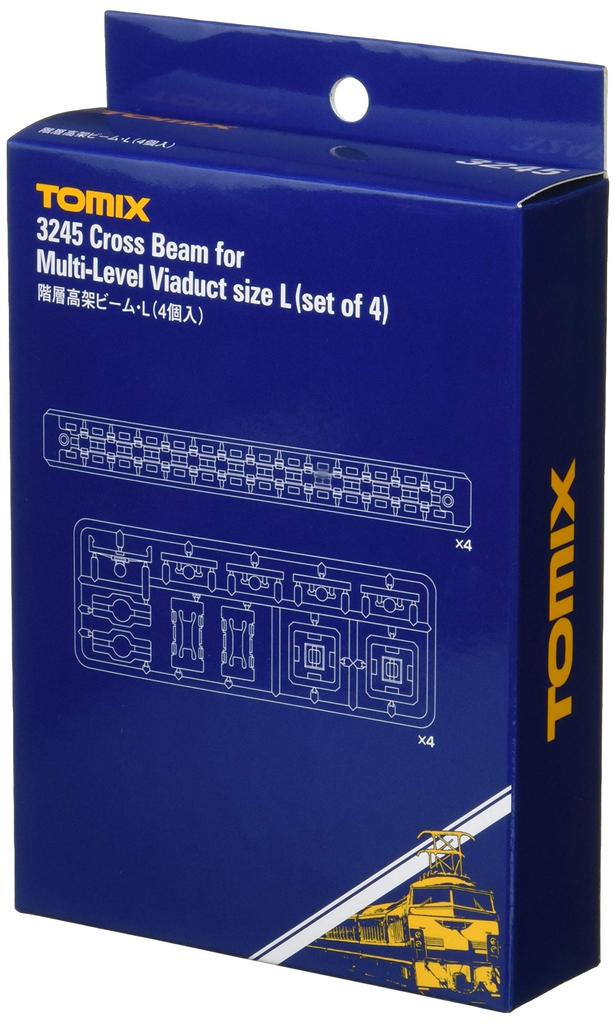 TOMIX N Gauge Elevated 4 Model Railroad Supplies Multi-level Beam, L, Pieces, 3245,