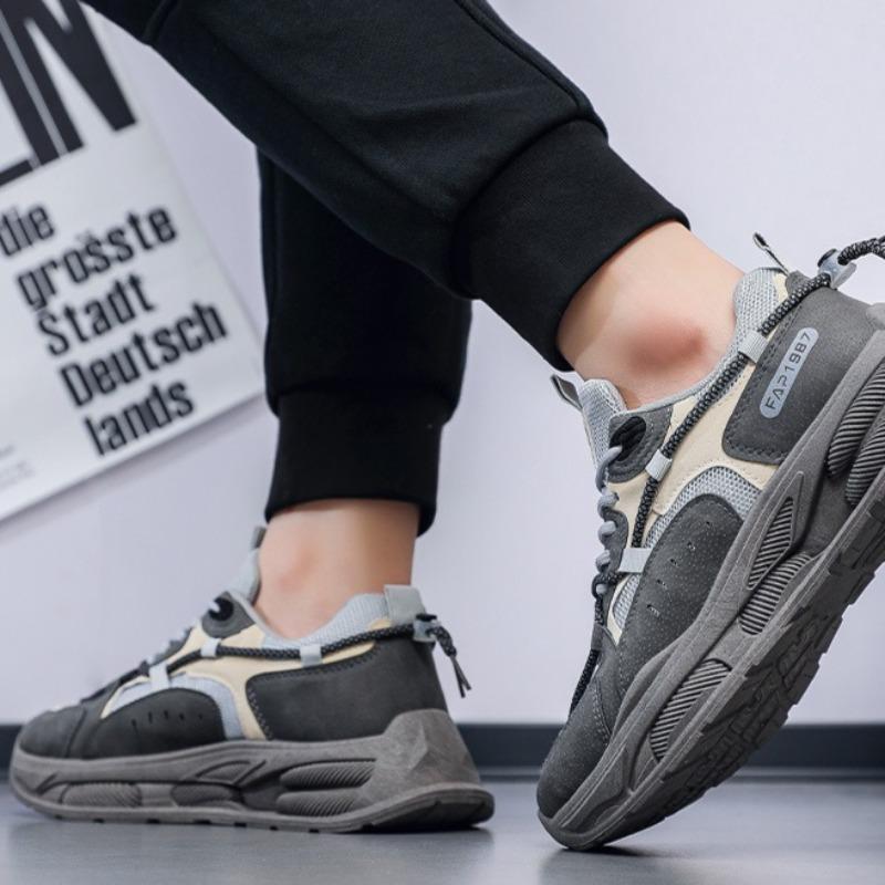 Роскошные мужские кроссовки на платформе, дышащие беговые кроссовки, новая повседневная обувь на толстой подошве, мужские теннисные тренировочные кроссовки на шнуровке, кроссовки для папы