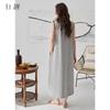 Xuan Liang [with chest cushion] casual nightgown for women in summer, thin cotton sleeveless vest, super long skirt, cartoon home outfit