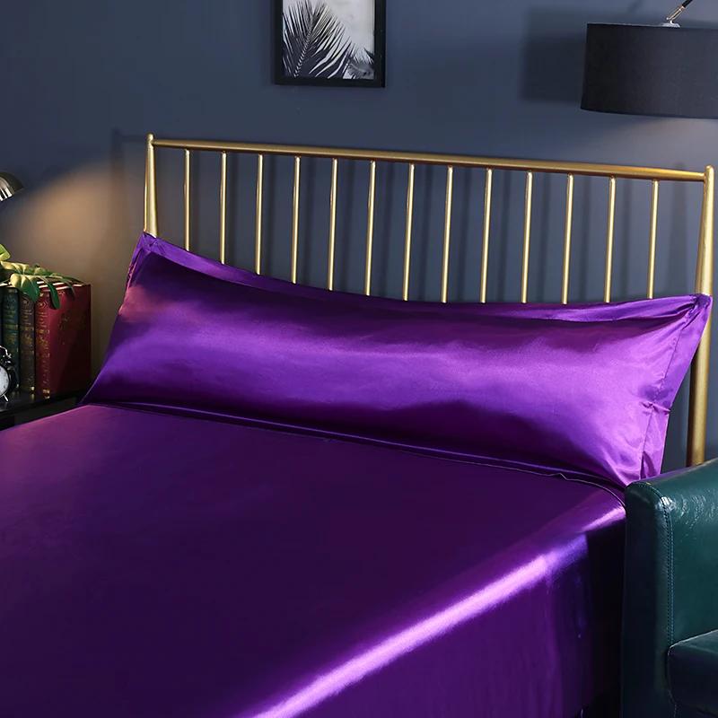 Multicolor Design Emulation Silk Satin Long Pillowcase Pillow Cover Pillow Case For Healthy Standard 48x120cm/48x150cm