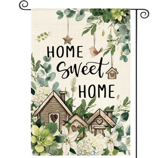 Double-Sided Garden Flag for Porch 12x18 Inch Fade-Resistant Spring Floral Butterfly Print Decorative Flag for Outdoor Yard Patio Mailbox Seasonal