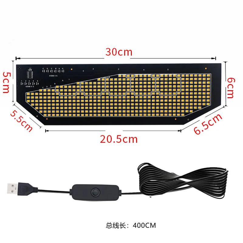 2PCS Devil Eyes Light Car Window Flexible LED Display Screen Matrix Pixel Panel Demon Dynamic Eye Light For Car Truck Windshield
