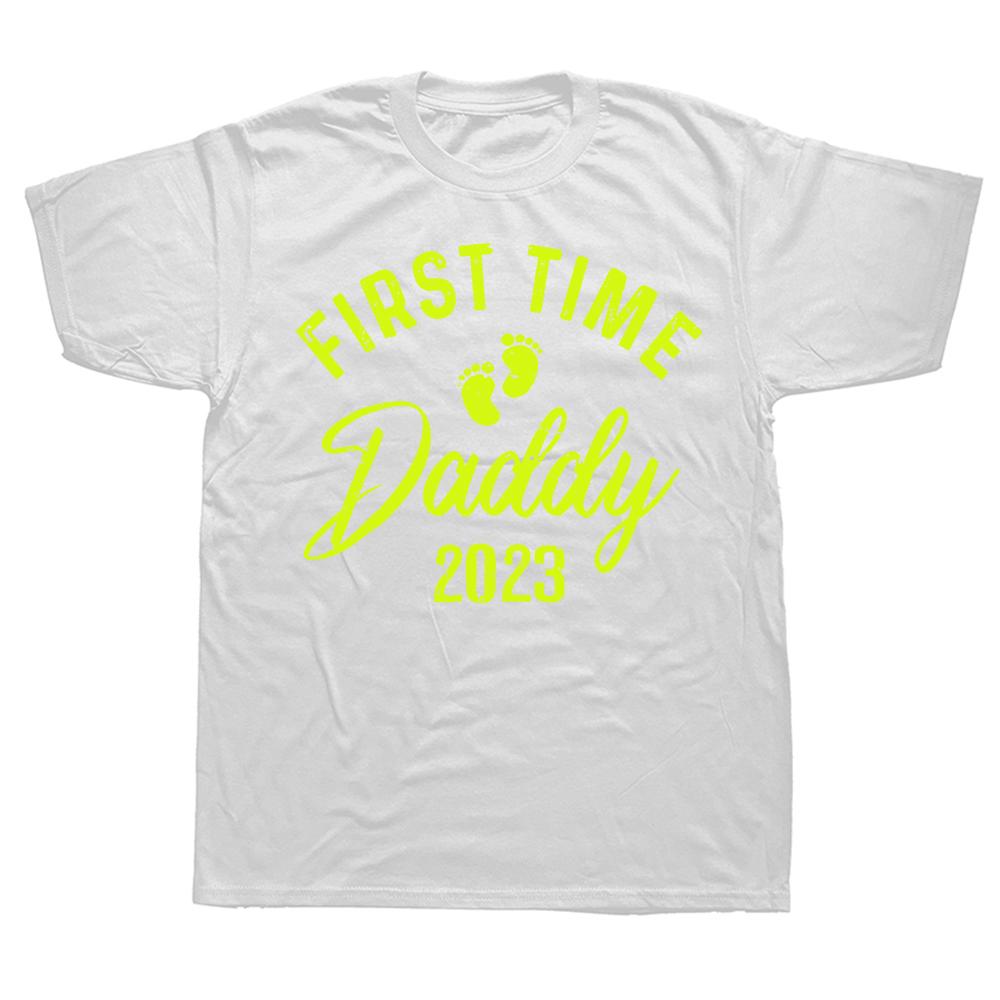 Novelty Promoted To Daddy Est First Time Dad Fathers Day T Shirts Streetwear Short Sleeve Birthday Gifts Summer Tshirt