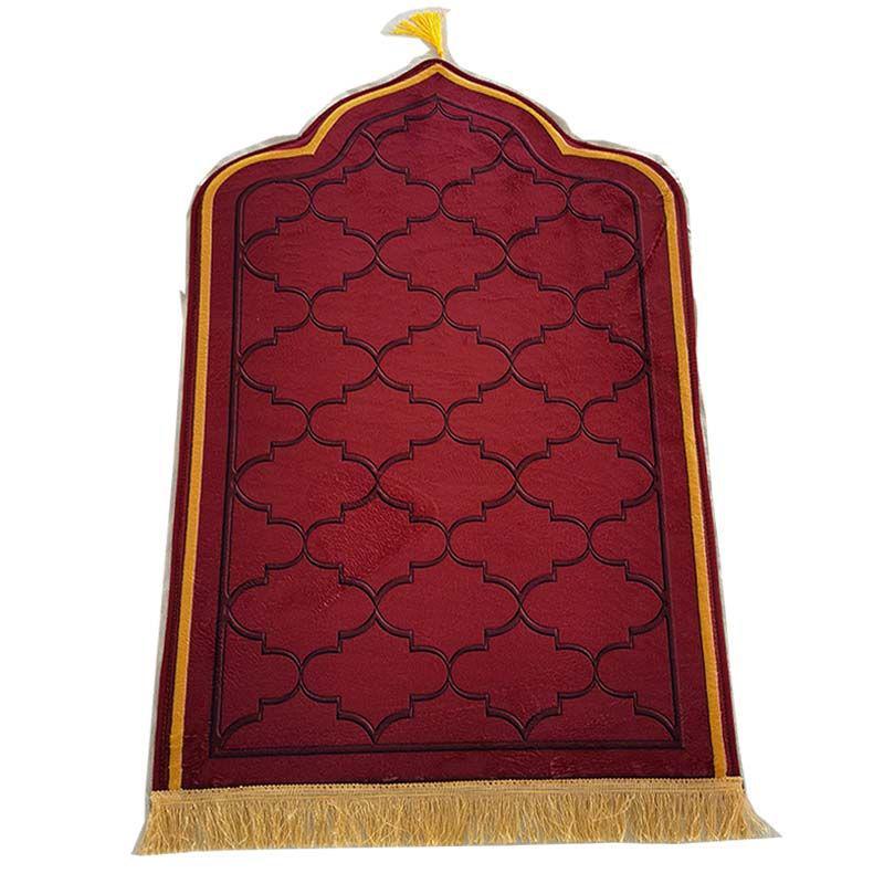 Cross-Border Prayer Carpet Flannel Floor Mat - Irregular Shape, Custom Print, Thick Cushion for Living Room