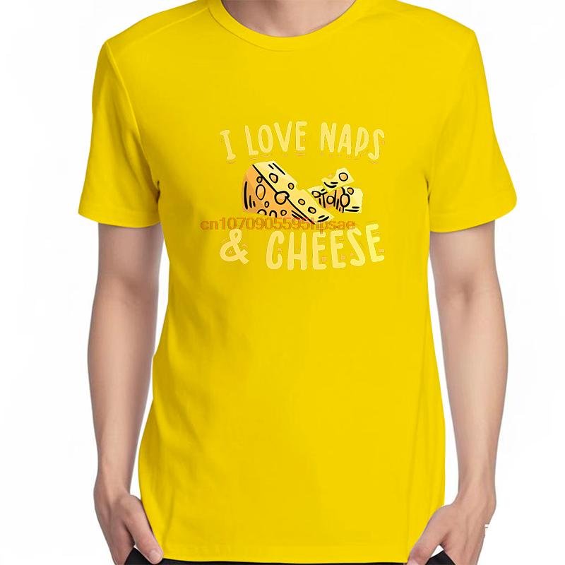 Cheese Naps Lover Gifts Graphic T Shirts Summer Tees Tops Cotton New Shirts And Tshirts Unisex Breathable Printing T Shirt