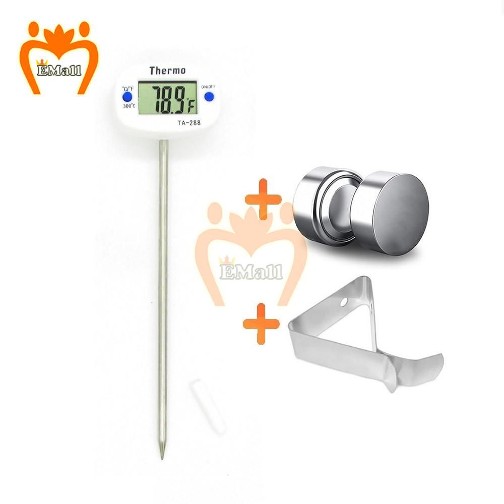 Kitchen Digital Meat Thermometer Water Milk Food Cooking BBQ Oven Temperature Gauges Sensor Meter Tool With Battery Hold
