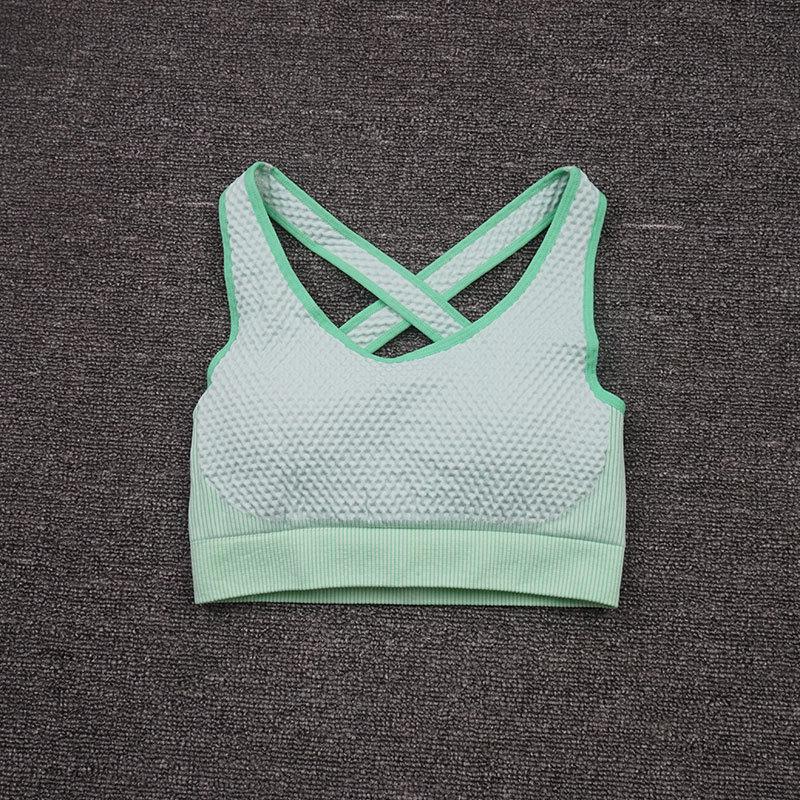 Бесшовный набор для йоги: Ударопрочный спортивный бюстгальтер, топ на молнии, быстросохнущие брюки с высокой талией, приподнимающие бедра