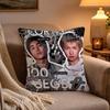 CCortis Cushion Cover Soft Plush Cushion Cover Double Print And Invisible Zipper For Sofa Home Car Use