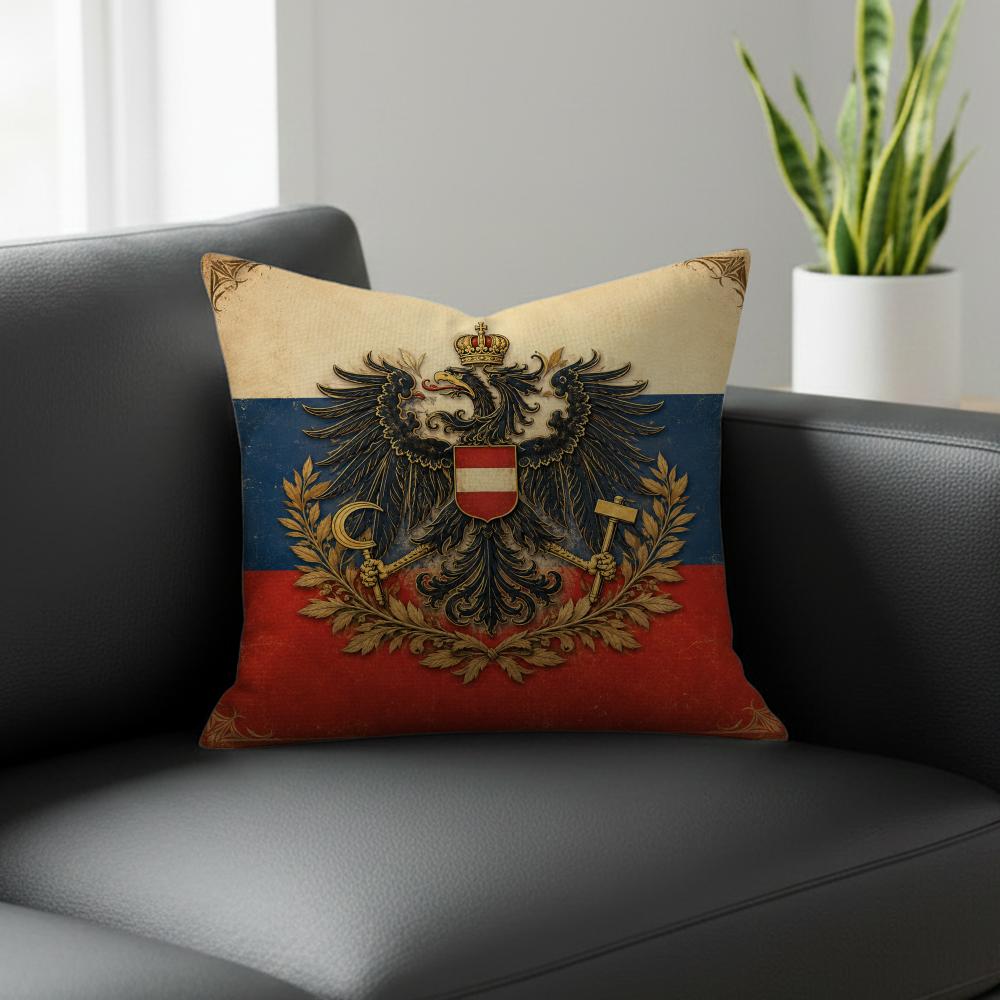 Flag Russian Empire Flag Cushion Cover Natural Linen Pillowcase Set AllinOne Decor for Sofa Bedroom Chair