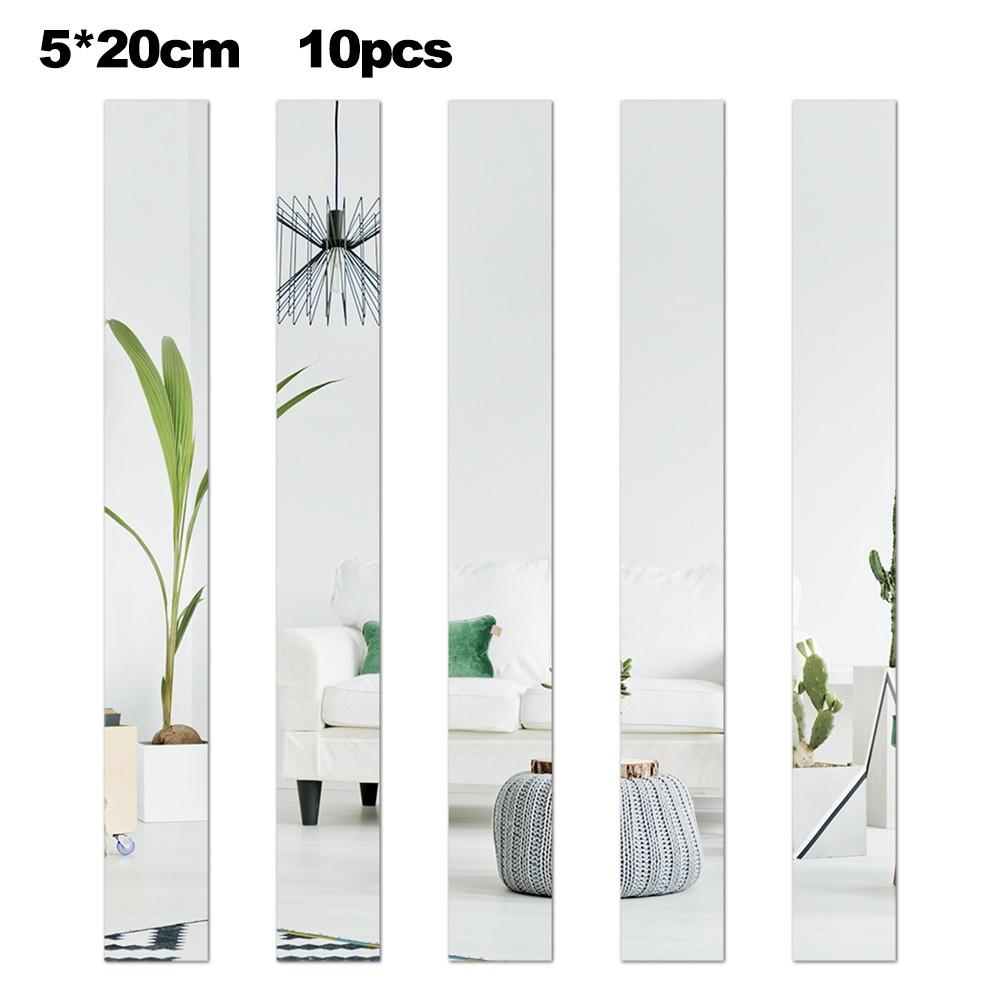 Acrylic Mirror Stickers Strip Mirror Stickers Wall Mirror Tiles
