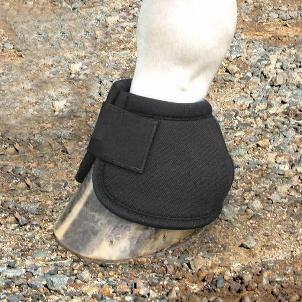 1pair Black Horse Boots Durable Hoof Wrists Protector Horse Feet Guards Horse Riding Equipments
