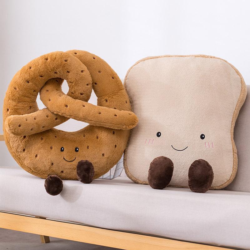 Creative Snacks Toast Baguette Croissant Doll Plush Toy Bread Doll Children Sleeping Soothing Ragdoll