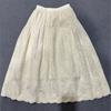 Johnature Женские юбки с японской вышивкой, летние повседневные однотонные свободные кружевные юбки с эластичной резинкой на талии Mori