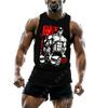Summer Round Neck 3D Fitness Exercise Printed Top Fashionable Casual Sleeveless Vest Men's T-shirts