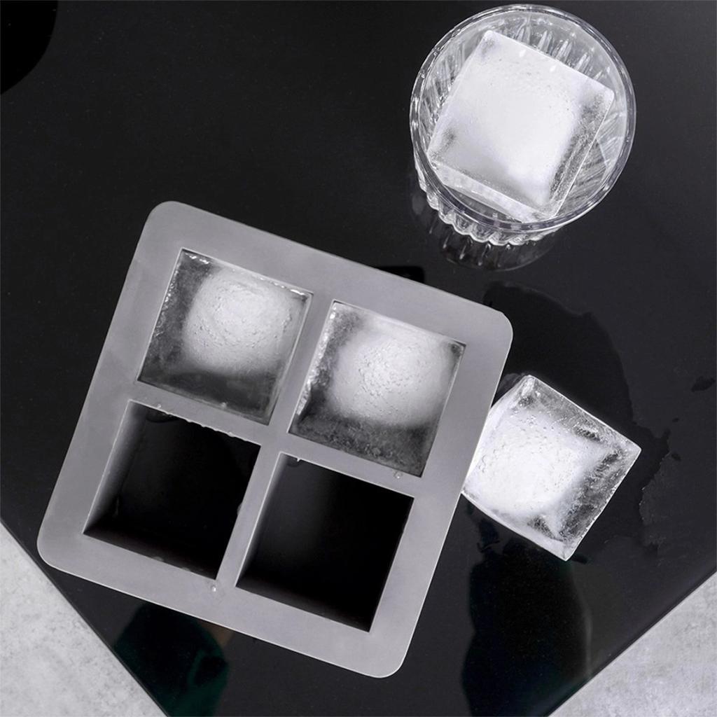 Silicone Form For 4 Bartender'S Ice Cubes Xxl For Drinks 259654