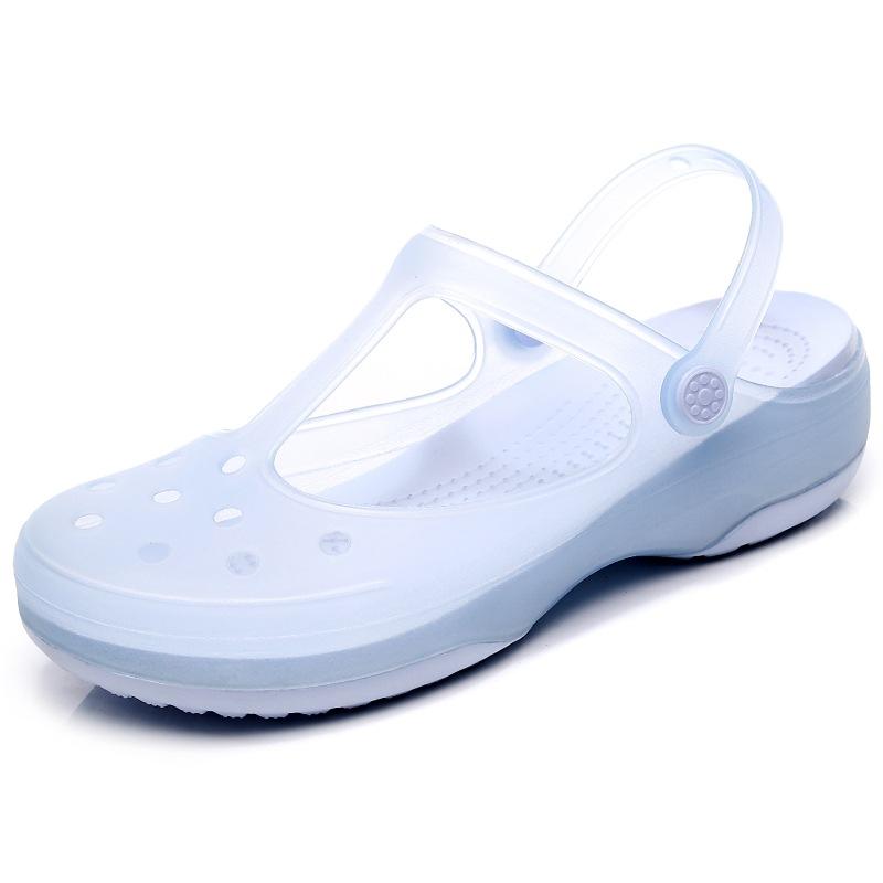 Женские сабо-мали, пляжные дышащие тапочки, женские сандалии, прозрачная обувь, милая садовая обувь, сабо для девочек, 2024 г.