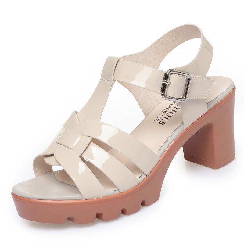Женские босоножки на платформе с Т-образным ремешком, новые летние туфли, модные ретро-босоножки с открытым носком и каблуком, повседневные офисные сандалии для отдыха на природе