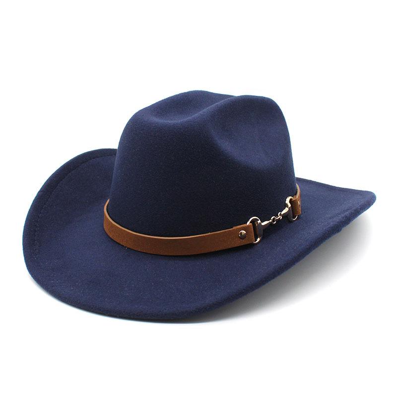 Cowboy Winter Women Hats for Women Man Caps Fedoras Felted Vintage Solid Panama Hat