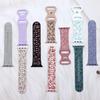Ремешок с гравировкой и цветочным узором для Apple Watch Band Ultra 2 49/ 46/ 45/ 44/ 40/ 42 мм, браслет IWatch Series 10 9 8 7 6 SE 5 4