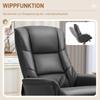 Recliner with Footstool, Reclining Function, Faux Leather Cover, up to 150 kg, 71 x 84 x 102 cm, Black
