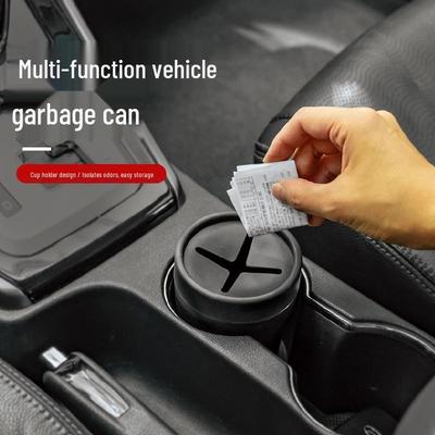 Круглая мини-мусорка и контейнер для хранения в салон автомобиля