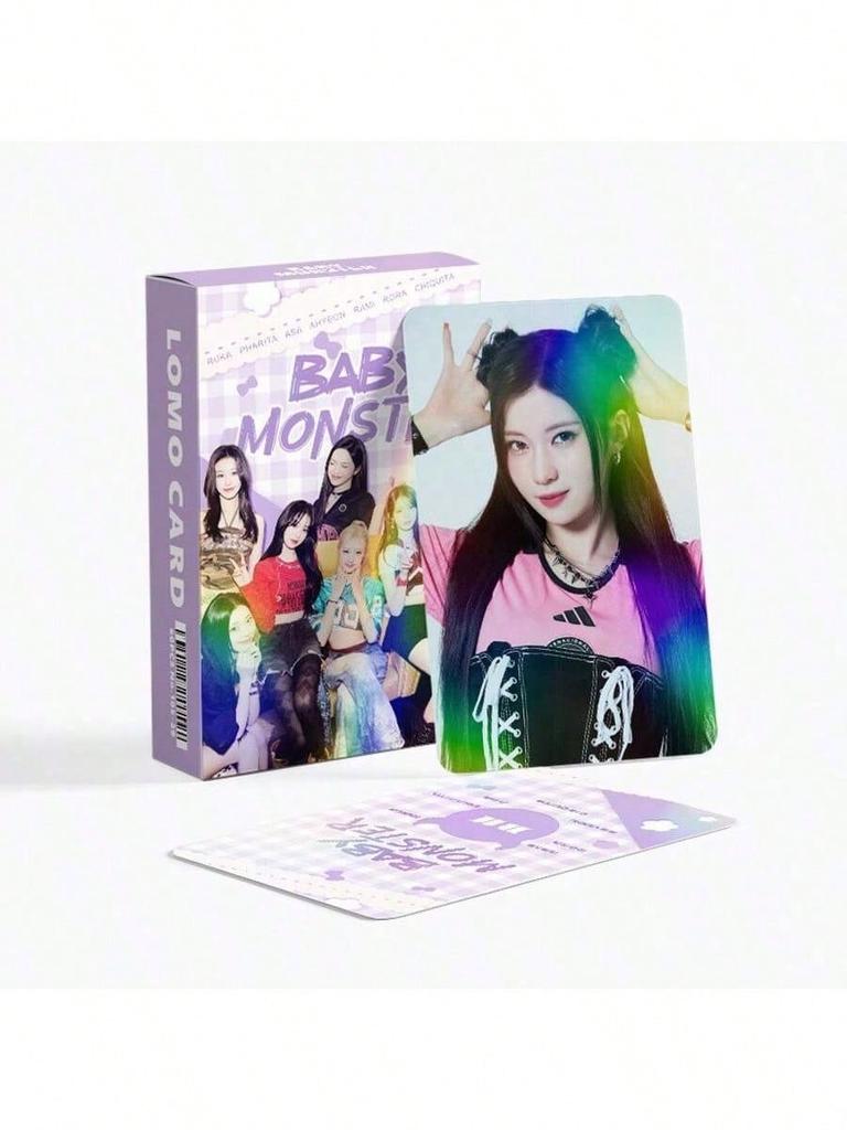 babymoster 60lomo card 32 stickers boxed HD photo card LOMO card Support peripherals Valentine's Day gifts Small gifts