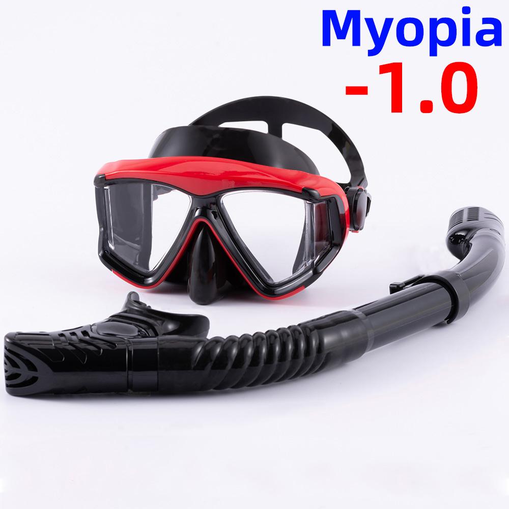 Оптический набор для подводного плавания с маской для близорукости, очки для плавания с близорукостью, панорамные очки с широким обзором для взрослых и молодежи
