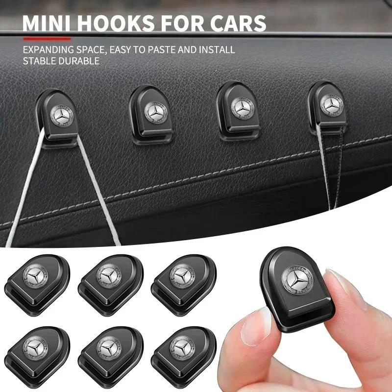YVK5 1/2/4PCS Car Hook Clips Organizer Auto Accessories For Mercedes Benz A B C E S M Class AMG CLA CLS W212 W213 W204 W205 W176 W210