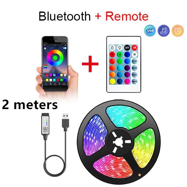 Bluetooth светодиодная лента Smart SMD 5050 Управление через приложение и пульт ДУ Гибкая лента Диодная лампа Лента Подсветка для ТВ Игровая комната Домашний декор