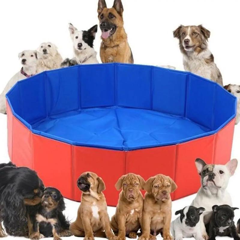 Foldable Pet Dog Bathing Tub Pool for Small Dogs Cat Portable Pet Grooming Bathtub