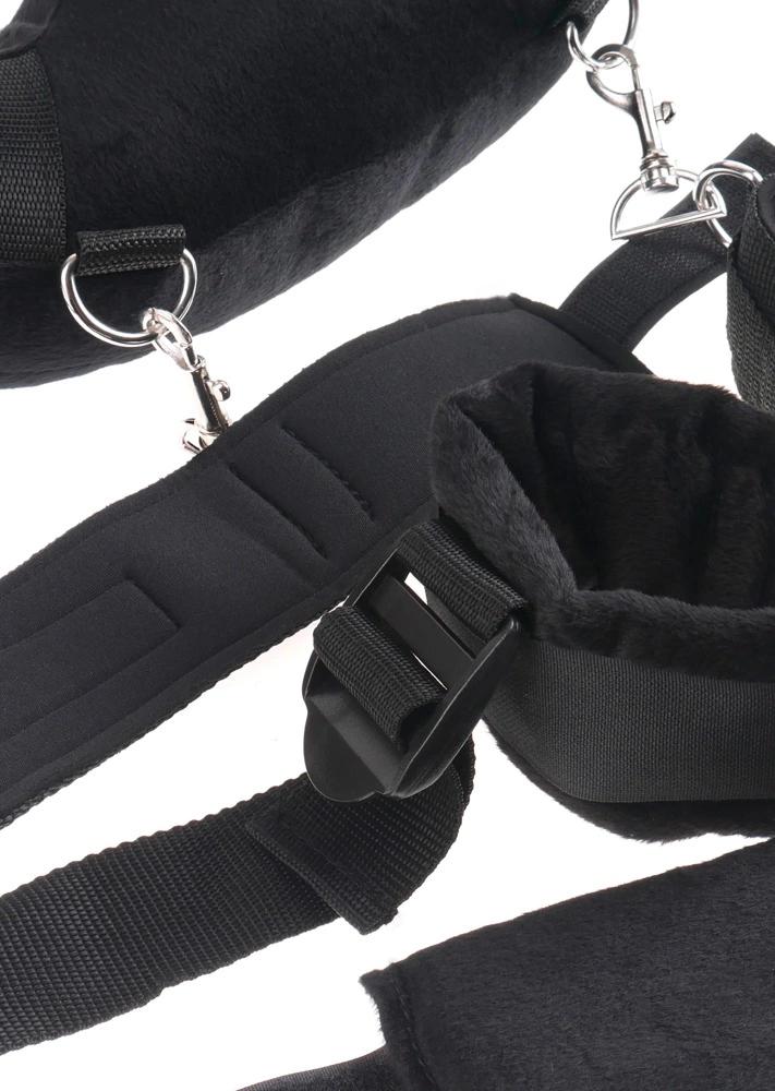 Fetish Fantasy Series - Leg and Arm Harness with Neck Collar Black
