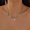 Merry Christmas Colorful Rice Beads Necklace For Women Santa Claus Snowman Christmas Tree Pendant Clavicle Choker Jewelry Gifts