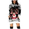 Women's Fashion Loose Casual Pocket Long Sleeve Hoodie Christmas Printed Sweatshirt Top