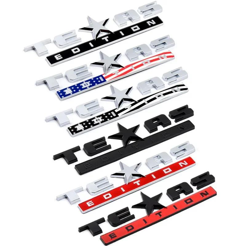 3D ABS Car TEXAS EDITION Logo Decals Emblem Badge Sticker For Jeep Wrangler Compass Grand Cherokee Car Front Back Trunk Styling re1