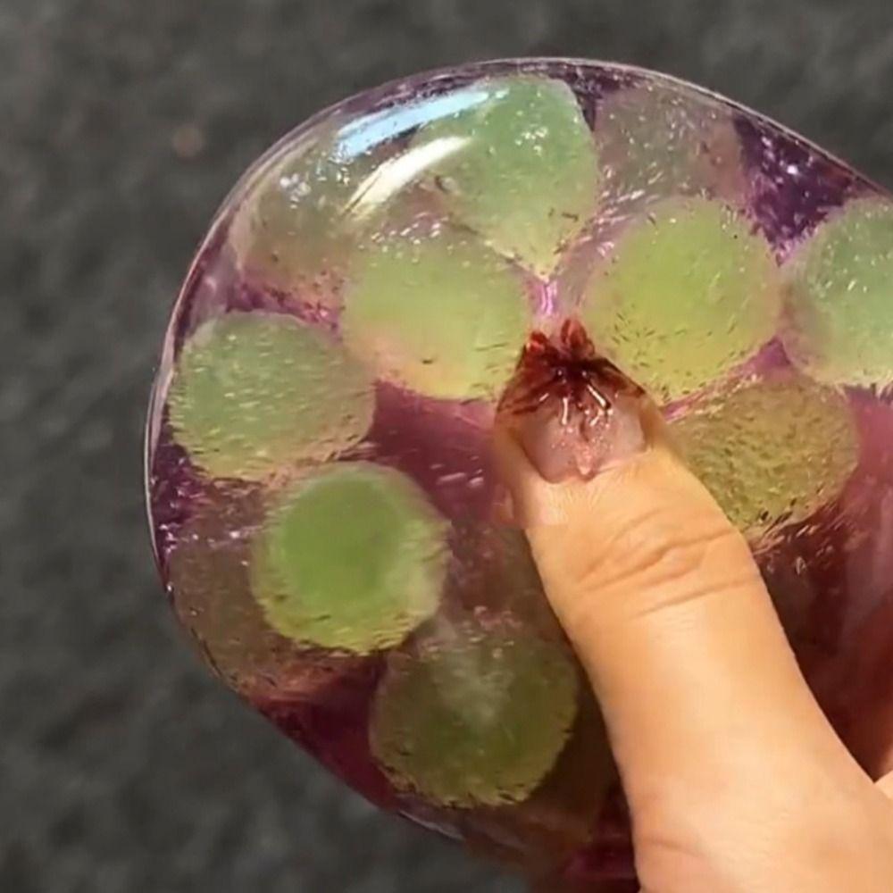 Grape Pulp Beads Squeeze Toy Shapeable Sugar Balls Squishy TPR Mochi Ball Party Favors
