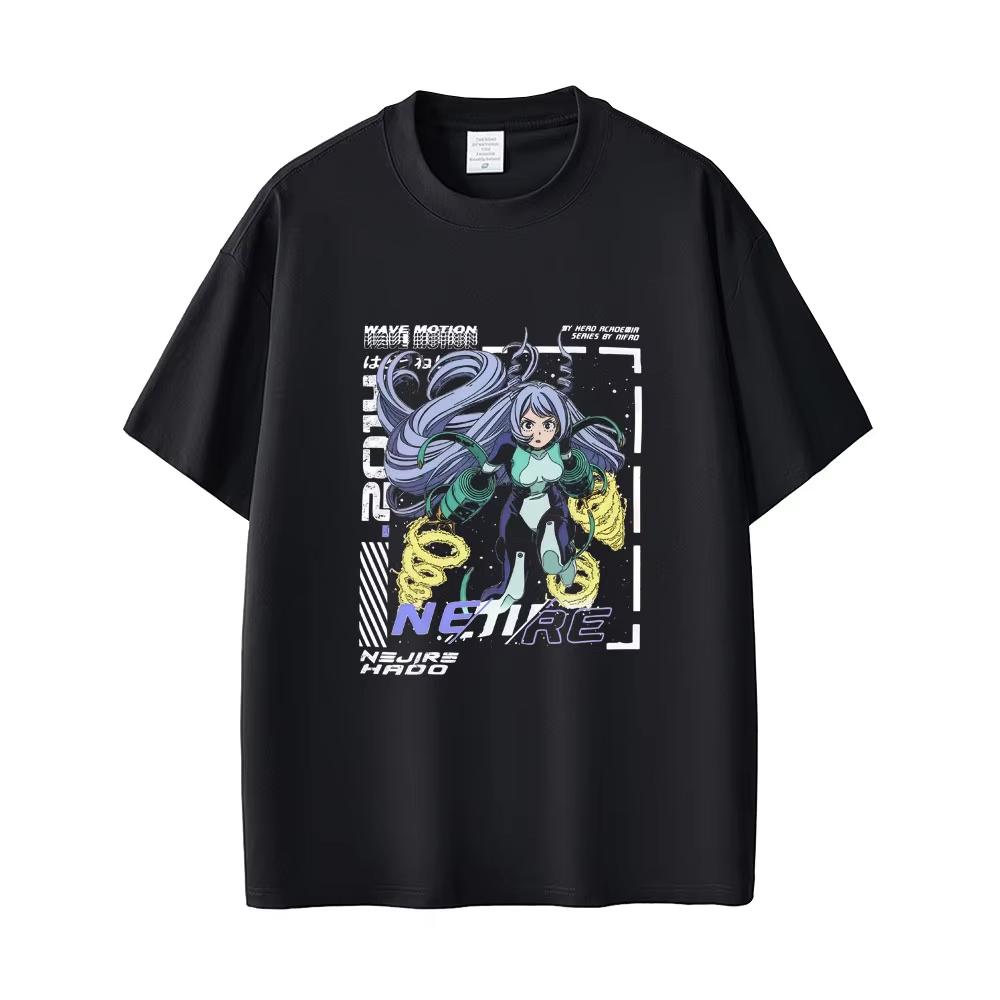 Anime My Hero Academia Tshirt Kawaii Cute Nejire Hado Graphic T Shirts Unisex Women Casual Soft pure Cotton Crewneck Tshirt