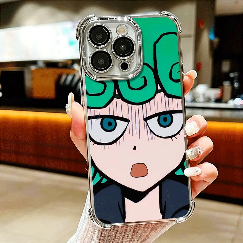 Мягкий чехол для телефона One P-Punch-Man Tatsumaki для iPhone 15 16 17 Air 14 Pro Max 16E Plus 13 12 Mini Покрытие Защита от падения Fundas