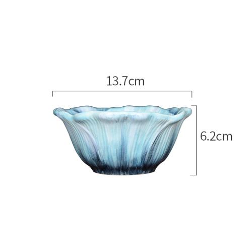 Творческий тисненый цветок керамическая чаша набор посуды для дома художественная фруктовая тарелка цветочная чаша обеденный стол кухонный инвентарь украшение