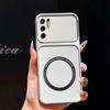 Улучшенный защитный чехол с защитой большого объектива для Xiaomi Redmi Note 10 5G, POCO M3 Pro 5G. Роскошный кожаный чехол с магнитным кольцом.